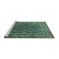 thumbnail image 2 of Ahgly Company Machine Washable Indoor Round Persian Turquoise Blue Traditional Area Rugs, 3' Round, 2 of 4