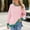 Pink, variant on Long Sleeve Tops for Women Oversized Sweatshirt Fashion Ruched Round Neck Blouse Tees For Women Solid Color Loose Short Sleeve Tops Summer Classic T-Shirt