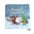 thumbnail image 2 of Christmas Party Supplies Set - 10 Santa Paper Plates & 20 Napkins, Disposable Holiday Tableware for Christmas Dinner Decorations blue, 2 of 6