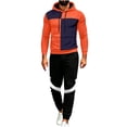 thumbnail image 2 of Lyrehush Casual Outfits for Men Color Block Pullover Hooded Sweatshirt with Jogger Pants Tracksuits, 2 of 5