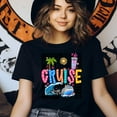 thumbnail image 3 of Colorful Cruise Word Art Shirt – Drink, Swim, Relax Graphic Tee for Women & Men, Maroon, Size L, 3 of 6