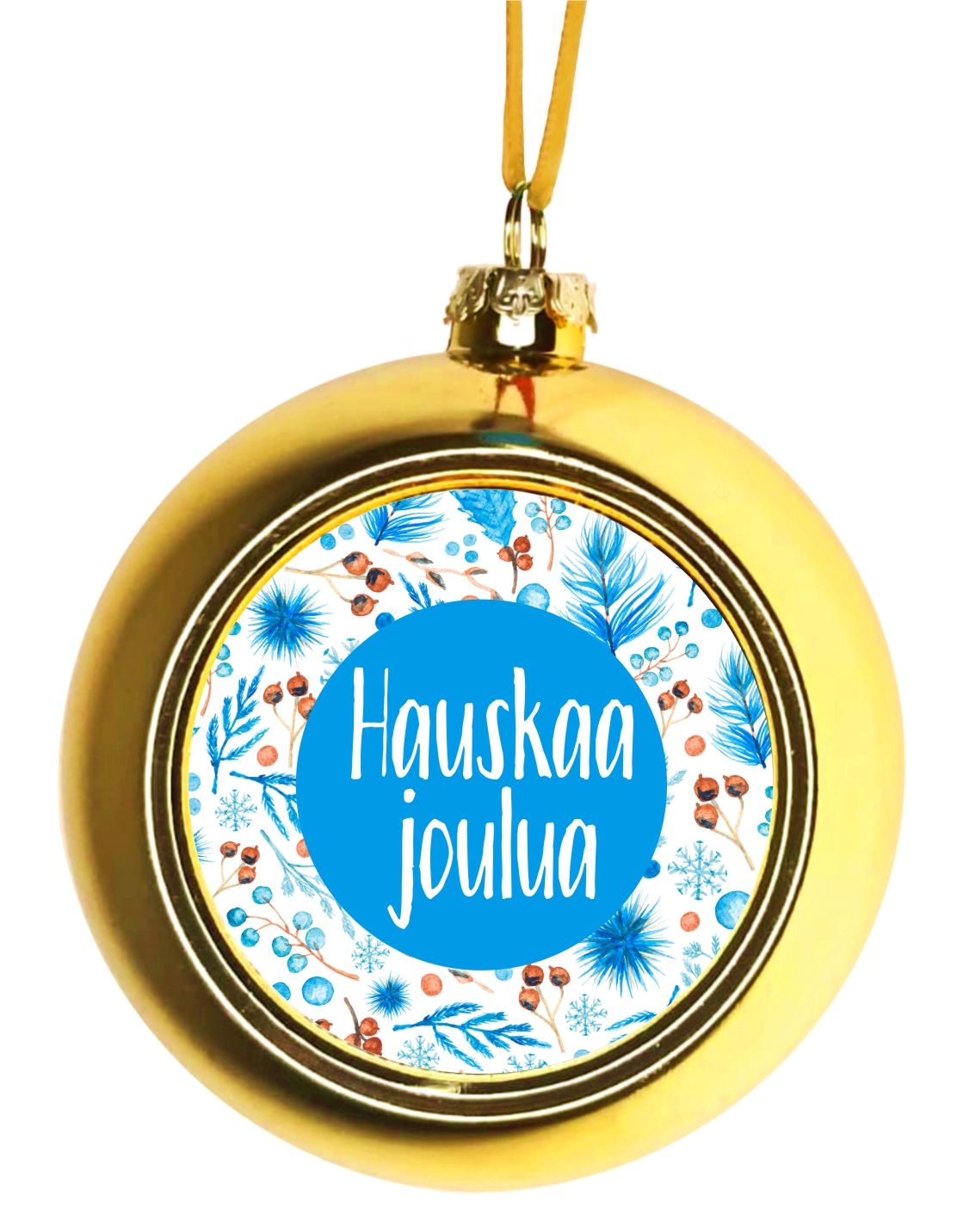 Finland Finnish Hauskaa joulua Merry Christmas Tree Ornaments Ornament