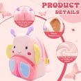 thumbnail image 4 of Lomyolo Cute Plush Animal Girls & Boys Backpack for Kids 2-6 Years - Adjustable Soft Cartoon Mini Travel Backpack for Baby Girl Boy, Machine Washable - Cute Butterfly, 4 of 5