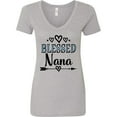 thumbnail image 3 of Inktastic Blessed Nana Grandma Women's V-Neck T-Shirt, 3 of 5