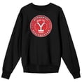 thumbnail image 5 of Yellowstone Red Circle Logo Crew Neck Long Sleeve Adult Black Sweatshirt-Medium, 5 of 7