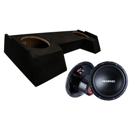 2019-2025 Dodge Ram Crew Cab Dual Memphis 12" SRX1240 Loaded Subwoofer Stereo Sub Box Sealed Enclosure Car Audio Bundle 250W RMS 4 Ohms