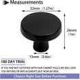 thumbnail image 5 of Homdiy 10 Pack Black Cabinet Knobs Kitchen Drawer Knobs Round Solid Cabinet Hardware, 5 of 6
