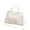 White, variant on 9x6x4 inch Women's Crossbody Bag Dual-Layer Shoulder Bag, Lightweight Nylon Mini Purse for Daily Essentials & Phone
