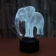 thumbnail image 2 of 3D LED Control táctil USB Elefante Lámpara de mesa colorida Placa de acrílico Luz de noche Plug-in Luz inteligente, 2 of 5