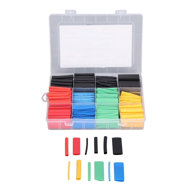Kit de 530 piezas de tubos termorretráctiles de varios tamaños, envoltura de cables con aislamiento eléctrico, surtido de fundas