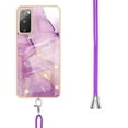 thumbnail image 3 of Galaxy S20 FE Case, Galaxy S20 Lite Case, Allytech Luxury Marble Rubber TPU Drop Protection Anti-scratch Lanyard Back Cover for Girls Women Case for Samsung Galaxy S20FE / S20 Lite, Lightpurple, 3 of 4