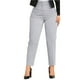 thumbnail image 2 of Pantalones de vestir Prolriy para mujer, tallas grandes, cintura alta, elásticos, para trabajo, informales, rectos, de negocios, con bolsillo, color gris, 1 L, 2 of 4