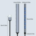 thumbnail image 3 of MesaSe USB Splitter Aluminum Alloy Card Reader Port Expander Stable Transmission Response Multiple Hubs Interface Adapter Type-c 7 Ports Gray, 3 of 9