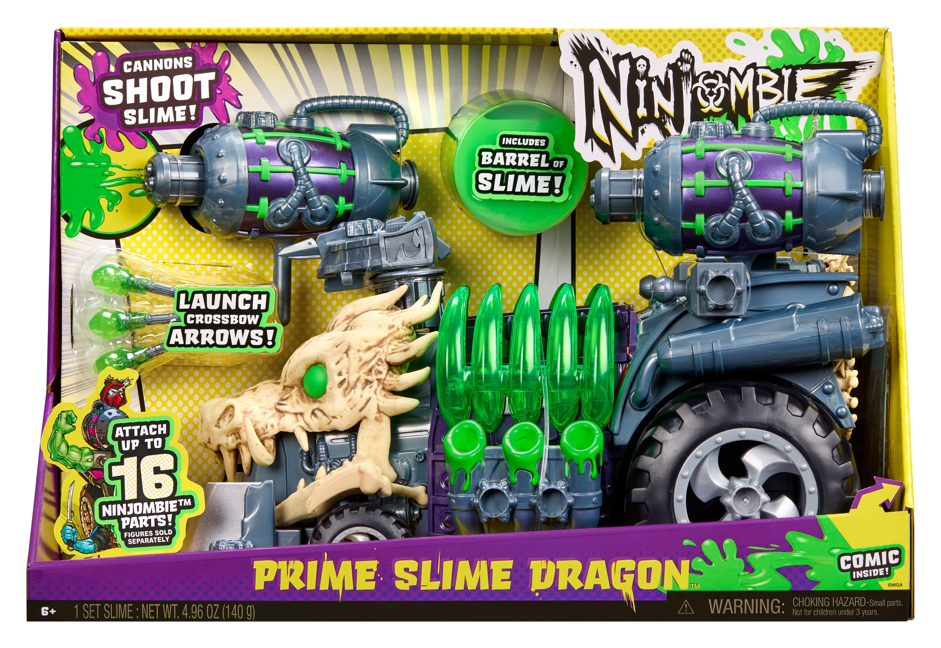 Ninjombie Vehicle, Ninja Zombie with Slime, Ages 3+ - Walmart.com