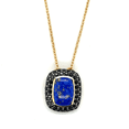 thumbnail image 4 of Genuine Black Spinel Necklace for Women 5.69 Carats Emerald Cut Blue Lapis Necklace for Women, 4 of 8