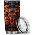 thumbnail image 2 of 20 oz Melted Skull Tumbler Cups with Lid,Skull Coffee Mug,Halloween Coffee Tumbler,Stainless Steel, Double Wall, Insulated Tumblers Travel Coffee Mug, Birthday Christmas Gifts For Women Men, 2 of 7