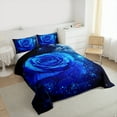 thumbnail image 3 of Homewish Chic Glitter Print Bedding Comforter Set,Romantic Blue Rose Twin Comforter Sets,Valentine'S Day Floral Bedding Set For Adults,Ultra Soft Home Decor Reversible,2pcs, 3 of 8