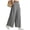 Black, variant on SHEWIN Women's Wide Leg Palazzo Pants Casual Elastic High Waisted Cotton Gingham Plaid Culottes Trousers with Pockets