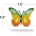 thumbnail image 3 of Decoración de pared de mariposas de metal, decoración de pared para cocina, exterior, valla, jardín, patio, juego de 3 adornos de mariposas, regalo hecho a mano para interiores o exteriores, regalos, 3 of 6