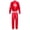 Red, variant on Boys Girls Jazz Hip Hop Dance Costume 2 Piece Set Metallic Shiny Bomber Jacket and Sweatpants Red 6