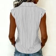 thumbnail image 6 of Dagugfen Tank Tops for Women Button down Striped Shirts Lapel Neck Sleeveless Shirts Summer Casual Home Daily Wear Tops, 6 of 8