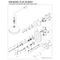 thumbnail image 3 of Kingston KSK36380AX Restoration Thermostatic Tub and Shower System in Brushed Nickel, 3 of 5