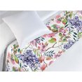 thumbnail image 3 of Jungle Leaves Bed Runner, Watercolor Style Leafy Twigs with Wisteria and Sakura Pattern, Decorative Accent Bedding Scarf for Hotels Homes & Guest Rooms, Twin, Lavender Blue Lime Green, by Ambesonne, 3 of 3