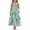 Light Blue, variant on ZHOGXU Kids Girls Spaghetti Strap Solid Color Tiered Layered Ruffle Tie Straps Dress Vacation Comfortable Wear