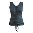 thumbnail image 4 of KIHOUT Sweatshirts for Women Tank Top Sleeveless Solid Pullover Drawstring Slim Vest Blouse Tops, 4 of 7