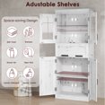 thumbnail image 5 of Ataucjin Bathroom Cabinet, Tall Kitchen Pantry Cabinet with Doors and Adjustable Shelf, Freestanding Floor Storage Cabinet for Living Room, Laundry Room, Home Office, 5 of 7