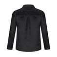 thumbnail image 4 of KBZDBZC Womens Shirts Women's Solid Color Long Sleeved Temperament Commuting Fashion Cardigan Satin Single Breasted Lapel Shirt Top Women Blouse T-Shirts Women Womens Tee Shirts (Black,XXL), 4 of 6