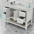 thumbnail image 5 of Alya Bath Wilmington 48" Solid Wood Vanity with Carrera Marble Top in White, 5 of 6