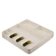 thumbnail image 1 of Bandeja organizadora de cajones de cocina para cubiertos y utensilios, tamaño único, blanco/verde, 1 of 6