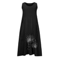 thumbnail image 4 of Xysaqa Plus Size Women's Summer Cotton Linen Maxi Dress Sleeveless Elegant Flowy Long Dresses Loose Fitted Floral Printed Comfy Summer Dresses for Women 2025 Clothes 3X 4X 5X Clearance, 4 of 8