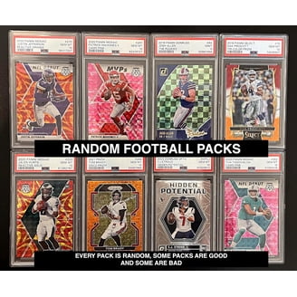 NFL Football Trading Sports Collectible Hot Pack - 10 Cards, 5 Rookies, 1 Graded  Card Guaranteed - Walmart.com
