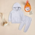 thumbnail image 2 of Futezty Toddler Boys Girls Clothes Fall Winter Outfit Sets, Baby Boy Girl Outfits Long Sleeve Crew Neck Warm Elastic Waistband 6 12 18 24 Months 2T 3T 4T 2-Pieces Set Top and Pants, 2 of 9