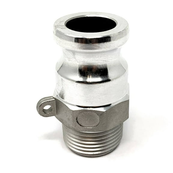Gloxco Aluminum Type F Cam and Groove Fitting, 1/2″ Male Camlock Adapter x 1/2″ Male NPT (CAM-05-F-AL)