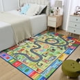 thumbnail image 4 of TWINNIS Kids Playmat Rugs ABC Educational Learning Area Rugs Carpet for Kids Playroom Classroom,3’x5',Grass Green, 4 of 7