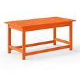 thumbnail image 3 of WestinTrends Malibu Patio Outdoor Coffee Table – 35" All-Weather Poly Lumber Adirondack Porch Table, Orange, 3 of 14