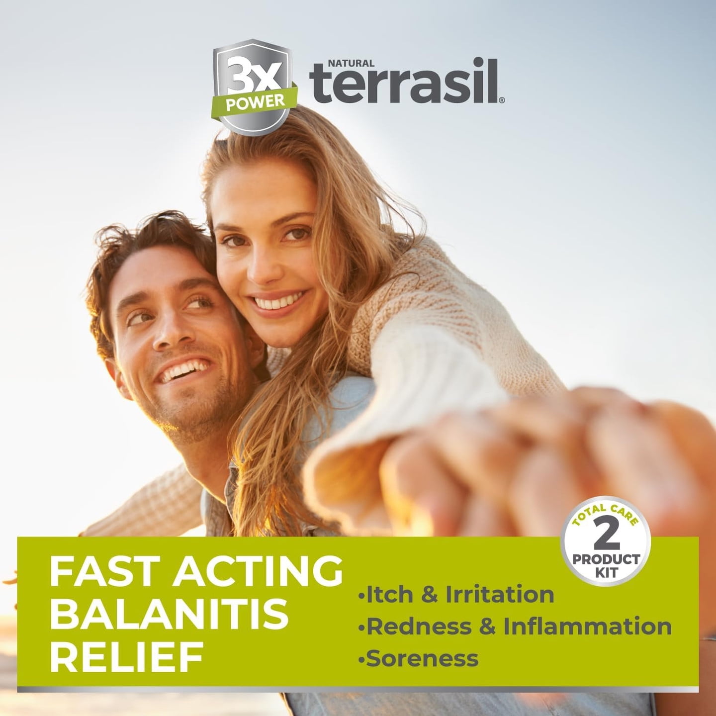 Terrasil Balanitis Treatment for Men - 2-Product Kit Balanitis Relief Ointment & Cleansing Bar - Natural Foreskin Cream (14gm Tube + Soap Bar)