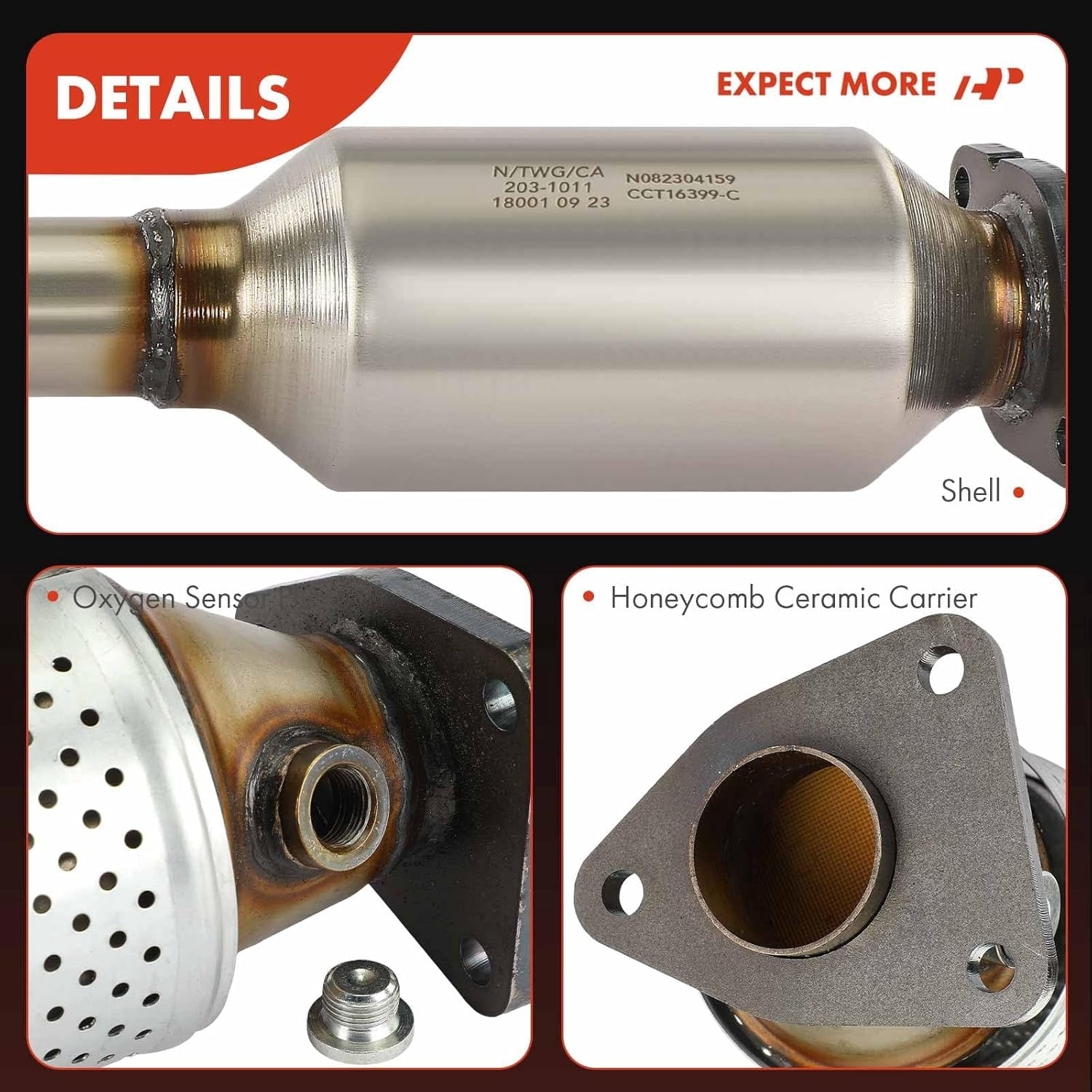 A-Premium Front and Rear 4-PC Catalytic Converter Kit Direct-Fit Compatible with Nissan Frontier 2005-2019, Pathfinder 2005-2012, NV1500, NV2500, NV3500, Xterra & Suzuki Equator, 4.0L, EPA Compliant