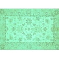 thumbnail image 1 of Ahgly Company Machine Washable Indoor Rectangle Oriental Turquoise Blue Traditional Area Rugs, 3' x 5', 1 of 4