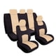 thumbnail image 3 of Funda de asiento de coche, funda de cojín universal, tela plana con estampado de mariposas, juego de 9 piezas, 3 of 5