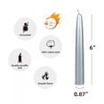 thumbnail image 4 of Jeco CEZ-089-12 6 in. Taper Candles, Metallic Silver - 144 Piece, 4 of 6