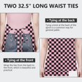 thumbnail image 6 of Black and Pink Checkerboard Pattern Apron-Garden Aprons for Women with Pockets-Cotton Linen Waterproof Kitchen Cooking Gardening Aprons Adjustable for Kitchen,Cooking,BBQ and Salon 33x27 Inch, 6 of 7