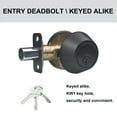 thumbnail image 2 of Decor Mo 1 Side Keyed Deadbolt Lock,Single Cylinder Dead Bolt, Matte Black, 2 Pack, 2 of 7