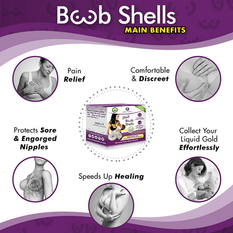 Mommyz Love Breast Feeding Essentials Kit. Breast Shell & Milk Catcher
