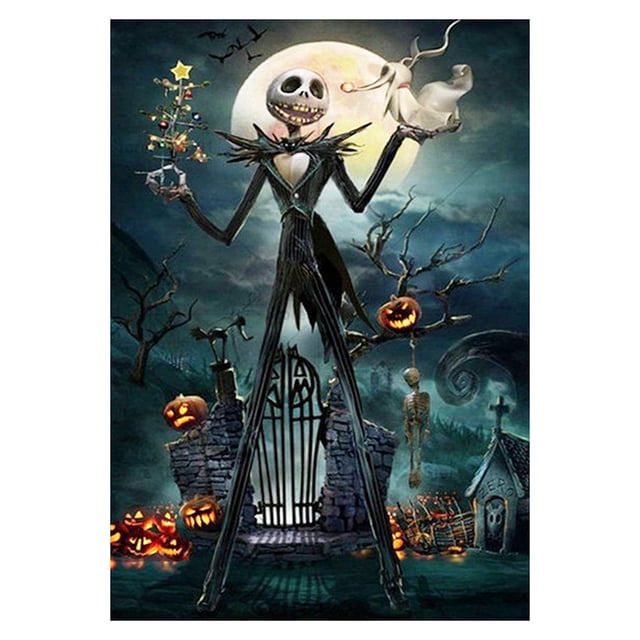 Taladro 5D DIY Diamante Pintura Halloween Diablo Punto Cruz Bordado