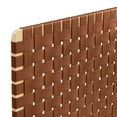 thumbnail image 5 of Sparta Weave Vegan Leather Twin Headboard in Natural Brown, 5 of 9