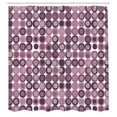 thumbnail image 2 of Ambesonne Mid Century Shower Curtain, Retro Round Mosaic Art, 69"Wx84"L, Pale Fuchsia, 2 of 4